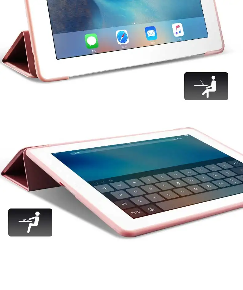 Для iPad 4 чехол силикагель TPU чехол для Apple iPad 2 чехол 9,7 дюймов для iPad чехол умный сон Пробуждение силиконовый кожаный чехол