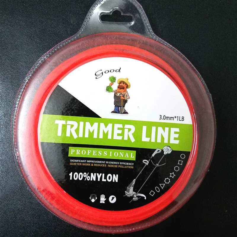 2 4 мм/3 мм 1LB скашивания нейлоновая веревка Strimmer кусторез Триммер длинный круглый