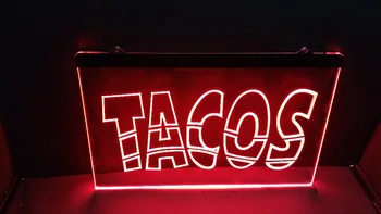 

Mexican Tacos Reklame schild Neon Sign Man Cave Pub Car Dealership Bedroom
