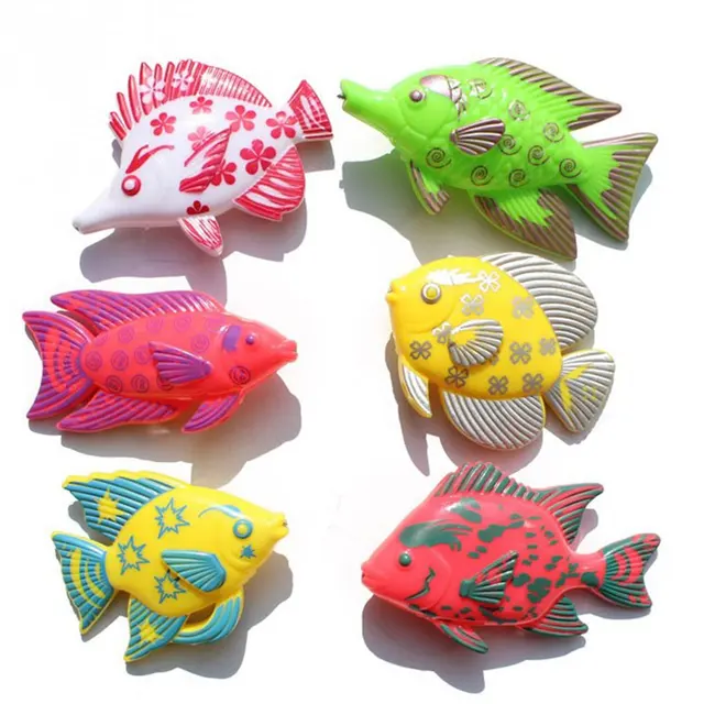 Creative 7 Pieces Magnetic Fishing Toy Set Fishing Learning Education Play Set 1 pole 6 Magnetic Fish For Little Boys & Girls 2