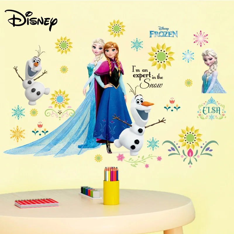 Disney Frozen Romance принцесса мультфильм наклейка для детской комнаты девушка спальня, детская комната стикер