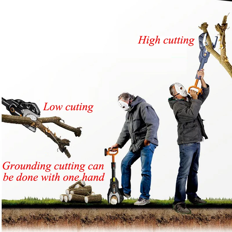 20V Lithium Battery Electric Chainsaw Family Leisure Garden Electric Saw Portable Chainsaw Wood Cutting Tools WG329E