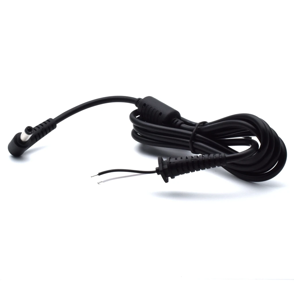 1pcs 5.5X2.5mm DC Power Male Tip Plug Connector With Cord Cable For Toshiba Asus Lenovo Laptop Adapter, 5.5*2.5mm