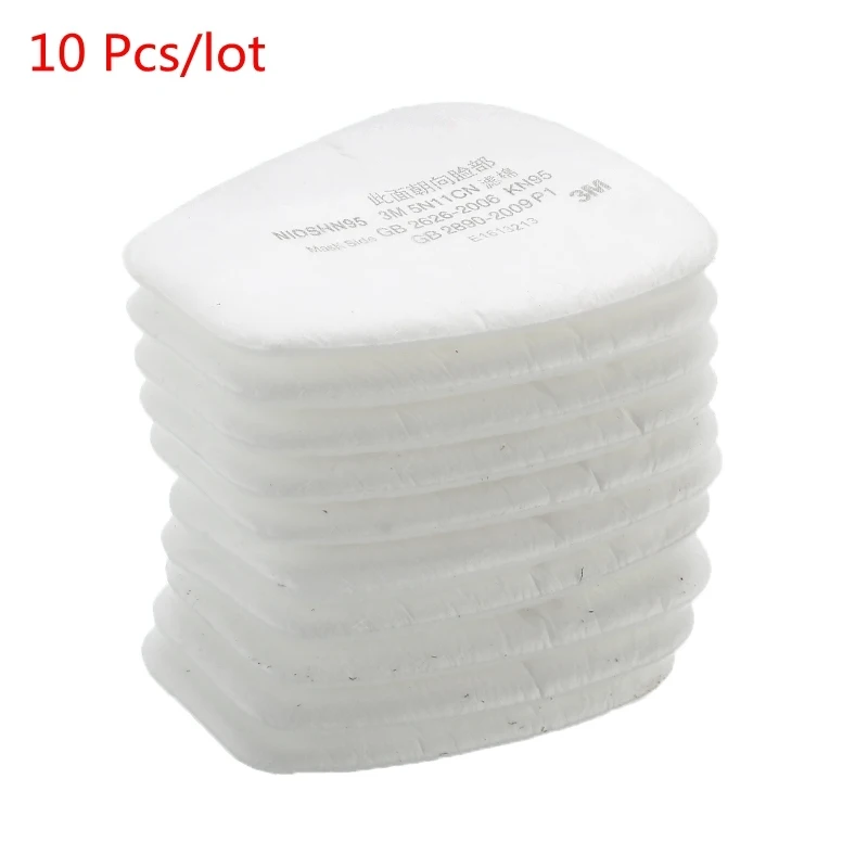 

10pcs/lot 5N11 Cotton Filters N95 Replacement For 6200/7502/6800 Gas Dust Mask Accessories Chemical Respirator Painting Spraying