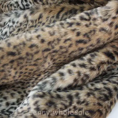 Длинный ворс с леопардовым принтом меховая ткань, подушка из искусственного меха 150*50 см/шт