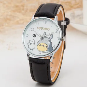 Модные часы с героями мультфильмов Тоторо, женские повседневные кварцевые часы с кожаным ремешком, детские часы, подарок для детей, Relojes Mujer, часы - изображение