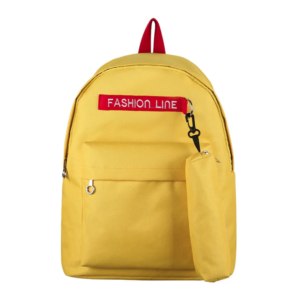

Children Teenage Girls Boys School Canvas Backpack Bag Letter Embroidery Students Bags School Season Necessity M10 MA12