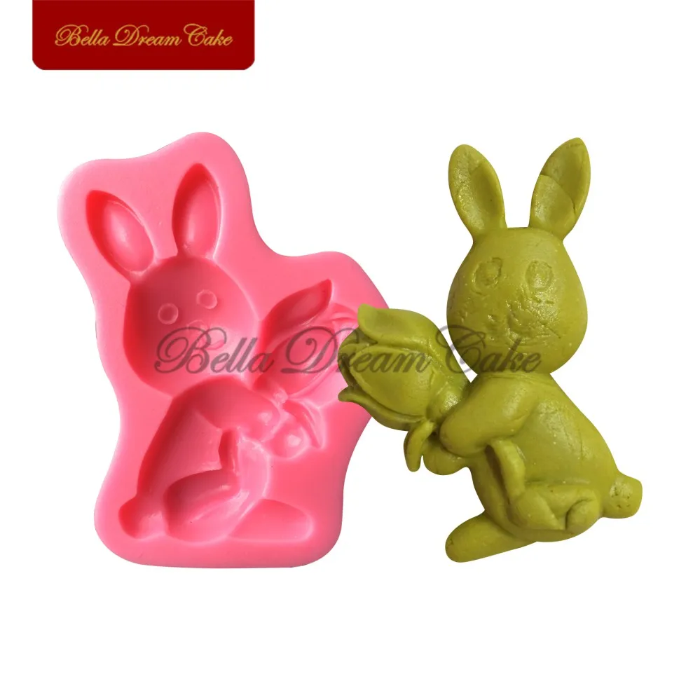 Animals Rabbit Silicone Mould Easter Bunny Silicone Cake Mold Cake Chocolate Fondant Decorating