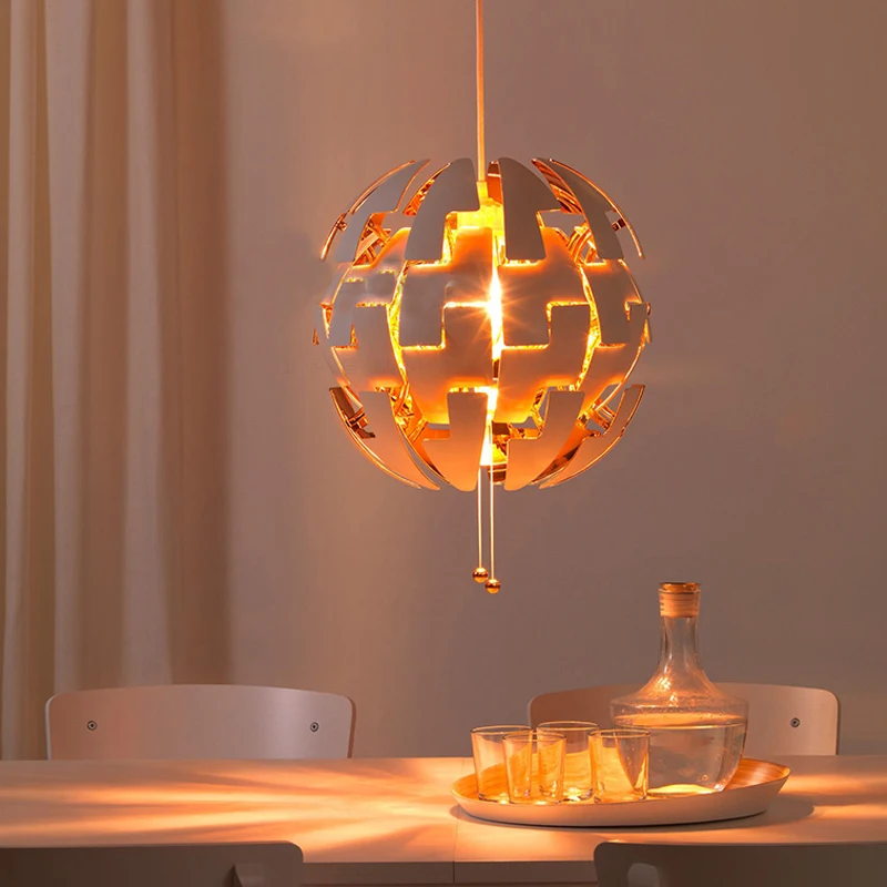 Современный подвесной светильник с шаровым шаром, светодиодный, дизайнерский, для столовой, гостиной, простой, пластиковый, подвесной светильник