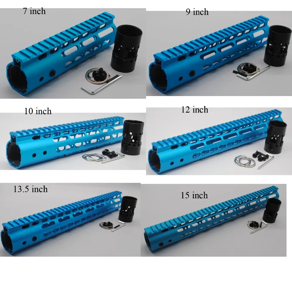 TriRock Hot 7'ɹ'✐'✒'✓.5'✕" Length Ultralight Slim Keymod Free Floating Handguards Fore Rail