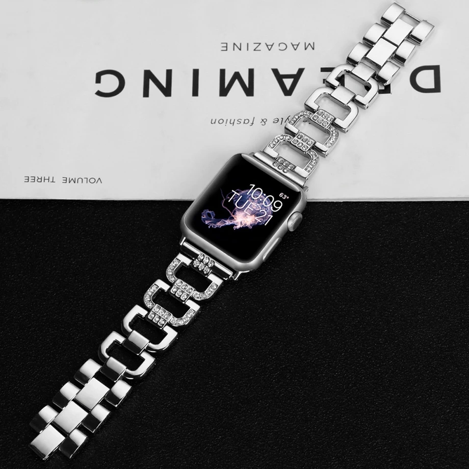 38/42 мм Apple Watch на группа Нержавеющая сталь для Мужской замена наручные часы