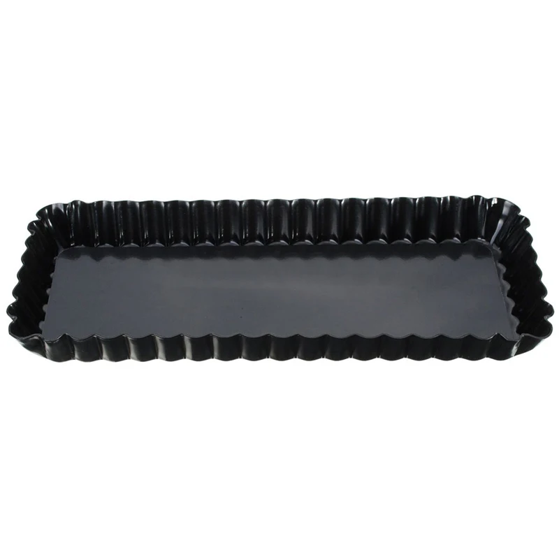 

Fluted Pie Tart Pan Mold Baking Removable Bottom Nonstick Quiche Tool Rectangle-Y102