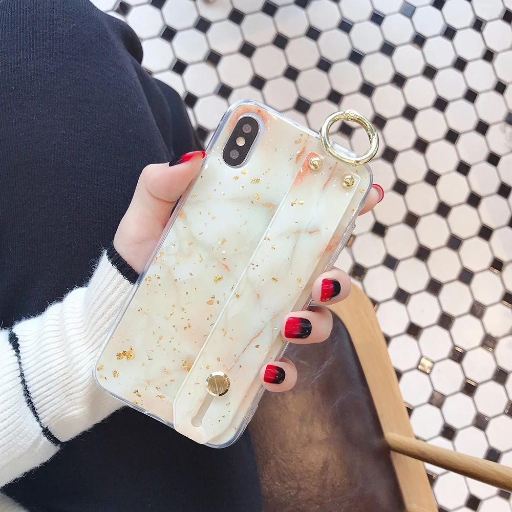 Case For iPhone X Xr Xs Max Cover Glitter Powder Marble  (2)