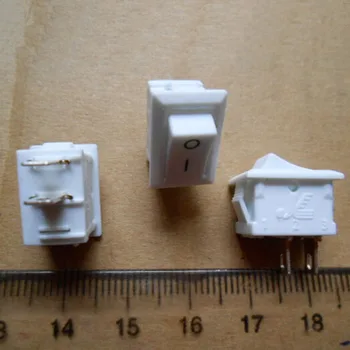 

100pcs/lot Rocker Switch AC 250V 3A 2 Pin ON/OFF I/O SPST Snap in Mini Boat Switch White