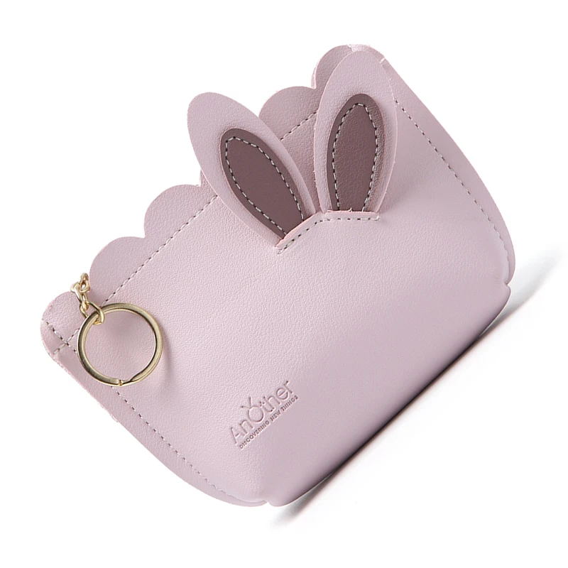 APP BLOG брендовый милый женский кошелек портмоне Новое поступление мода цветок мини Маленькая кожаная женская сумочка для ключей, карточек брелок - Цвет: rabbit purple