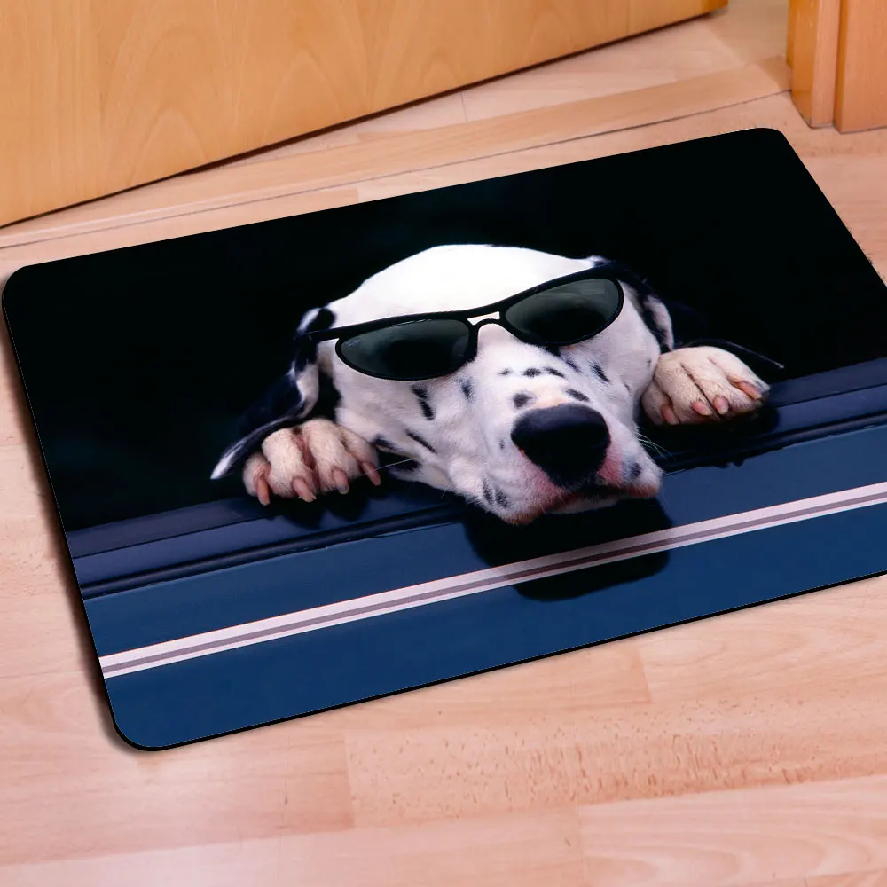 Горячая 40 см* 60 см коврик для ванной комнаты дверной коврик милая собака мопс дверной коврик Детская комната Противоскользящий Коврик Прямоугольный Коврик для спальни