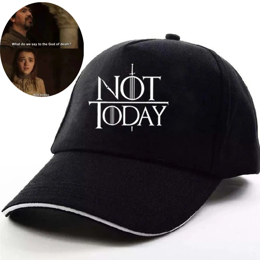 

New Game of Thrones Arya Stark Faceless Men Cosplay Hats Not Today Direwolf Hat Kids Adult Cotton Caps Baseball Cap Accessories