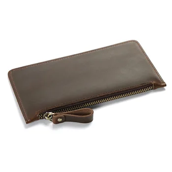 

New Design Genuine Cowhide Leather Wallet for Men Male Long Clutch Bag Slim Wallets Phone Card Holder Business Coin Purses