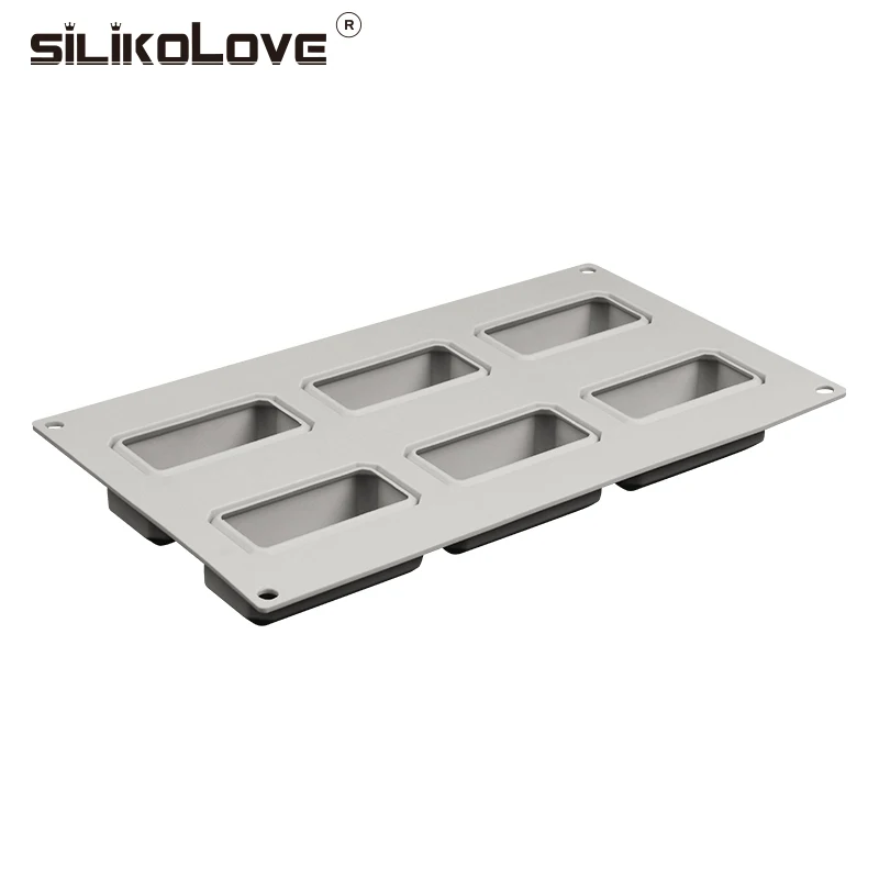 Многоразовые формы для мыла SILIKOLOVE 6 ячеек силиконовая форма Прямоугольная ручной