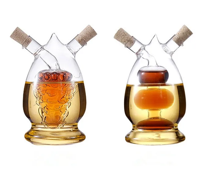 

1pc Nordic amorous feelings Creative the leak oil pot/glass condiment bottles sealed pot/soy sauce vinegar bottle for bar X004