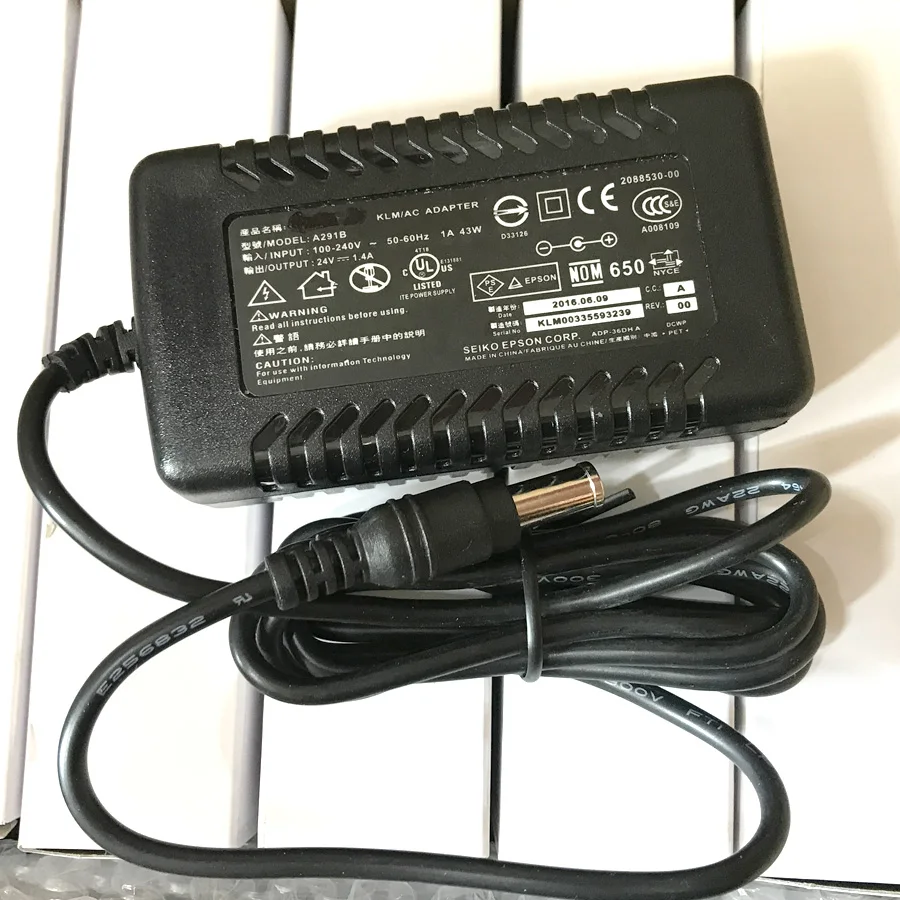 24V1. 4A 1.3A AC/DC Мощность адаптер Зарядное устройство для Epson 1660 2400 2480 2580 3400 3590 3170 4180 4490 V500 V600 V700 V750 сканер