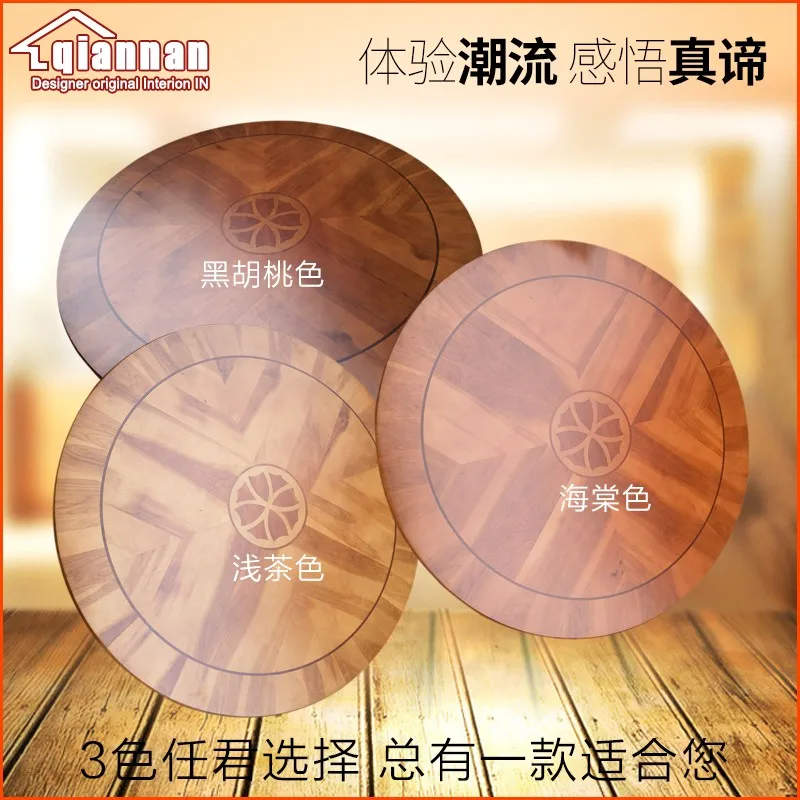 Solid Oak Wood Quiet Smooth Lazy Susan Rotating Tray Dining Table Swivel Turntable Plate_0001