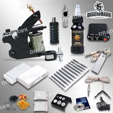 Complete Beginner Tattoo Kit Machine Guns Inks Needles Tattoo Power Supply D1036-1