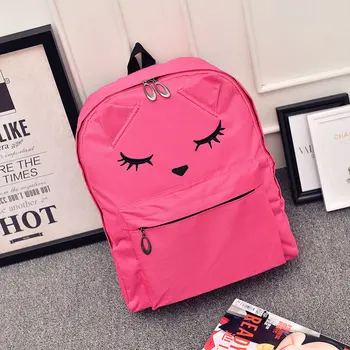 

Cats Pattern Large Capacity Backpack PU School Bag for Girls Boys Best Sale-WT