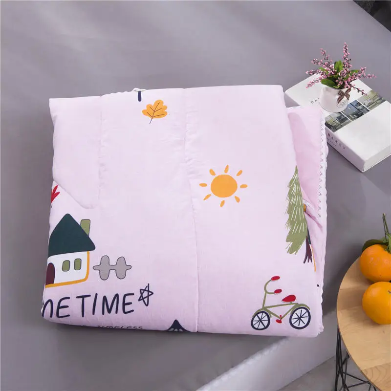 Leaf Pattern Soft Skin-friendly Summer Duvet Washed Cotton Thin Quilt Children Adults Duvet Pillowcase Wholesale(200x230cm