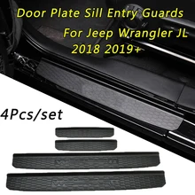 1 Set Porta Targa Davanzale Entry Guardie Per Jeep Wrangler JL 2018 2019 + 4-Porta Accessori Auto Porta pannelli Car Styling