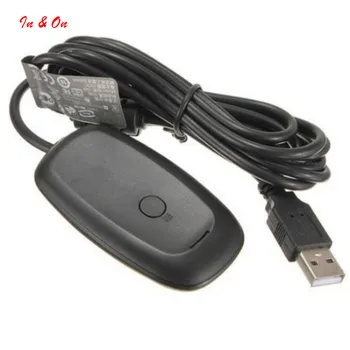Windows PC Wireless USB Receiver Gaming Adapter For Xbox 360 Controller Black