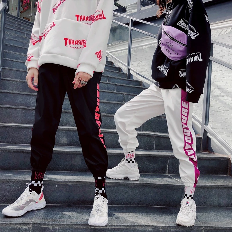  New 2020 Fashion Female Hip Hop Pants High Waist Loose Harem Pants Women Slim Pants Hip Hop Casual 