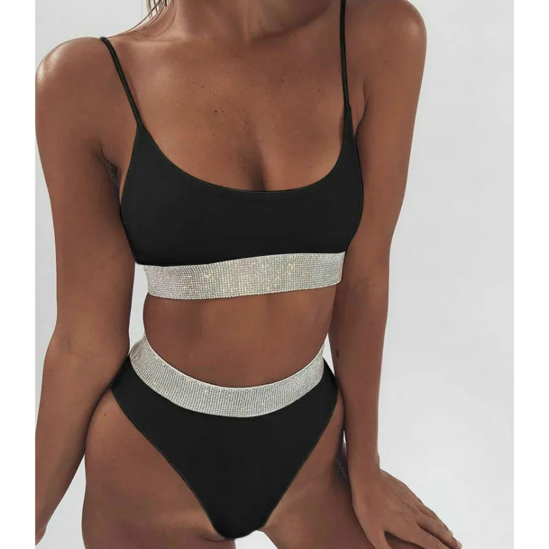 Push Up Swimwear Women High Waist Bikini set Solid Beach Bathing Suit Brazilian Swimsuit For Girls Bikini Swim Suit femme