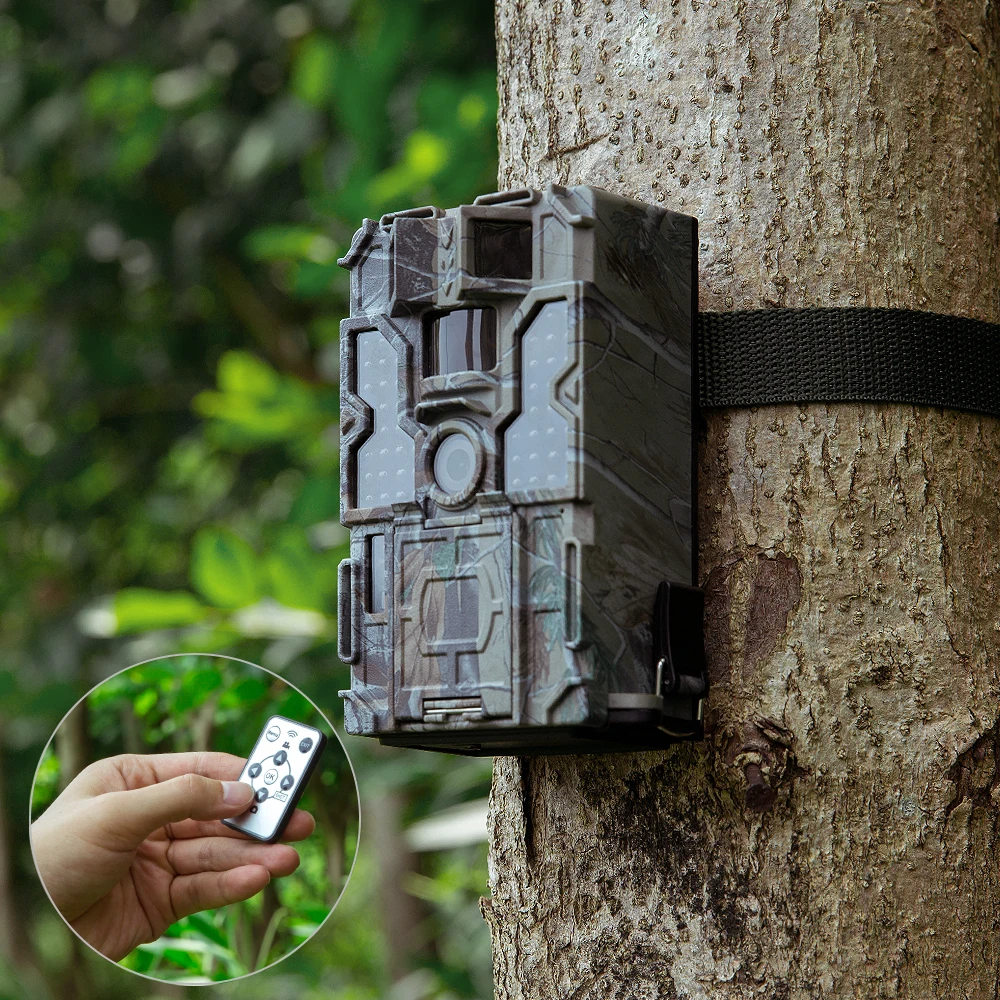 

TOMSHOO Trail Camera 1080P 30fps Hunting Camera with 48pcs 850NM IR LEDs Night Vision 0.2s Trigger Time 2.0" LCD Screen