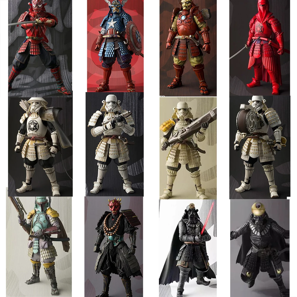 Goedkoop Star Wars Samurai Taisho Boba Darth Maul Vader Ashigaru Taikoyaku Akazonae Teppo Ahigaru Yumiashigaru Koutetsu Figuur Speelgoed