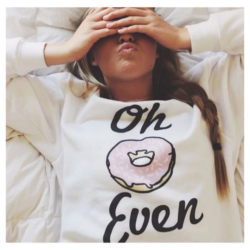 

New Design Donuts Printed Sweatshirts For Women Girl Students Harajuku 2015 Sudaderas Mujer Hoodies Pullovers WMH50