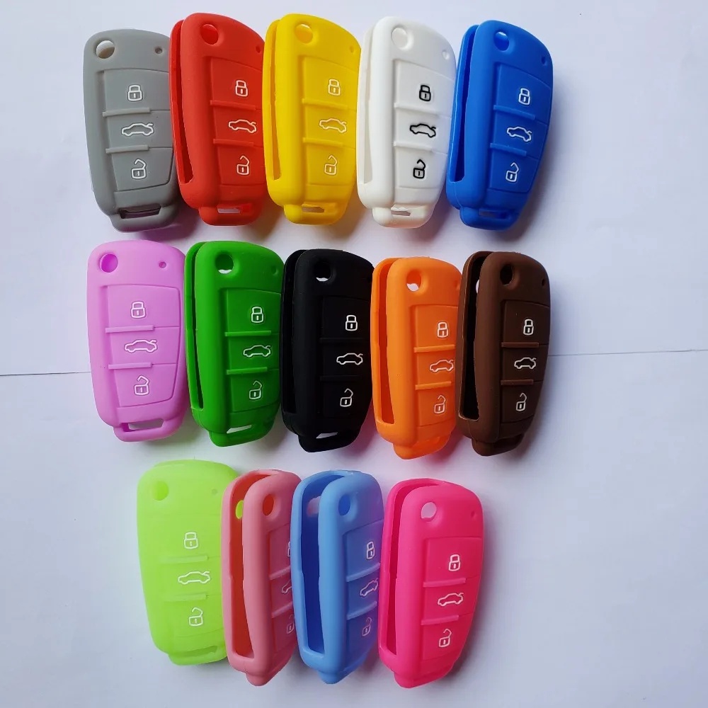 

Protective Silicone Remote Holder Case for AUDI A4L A6L A5 A7 A8 Q5 Q7 S5 S6 S7 S8 SLINE RS A3 C6 8P 8V A3 Quattro Flip Key