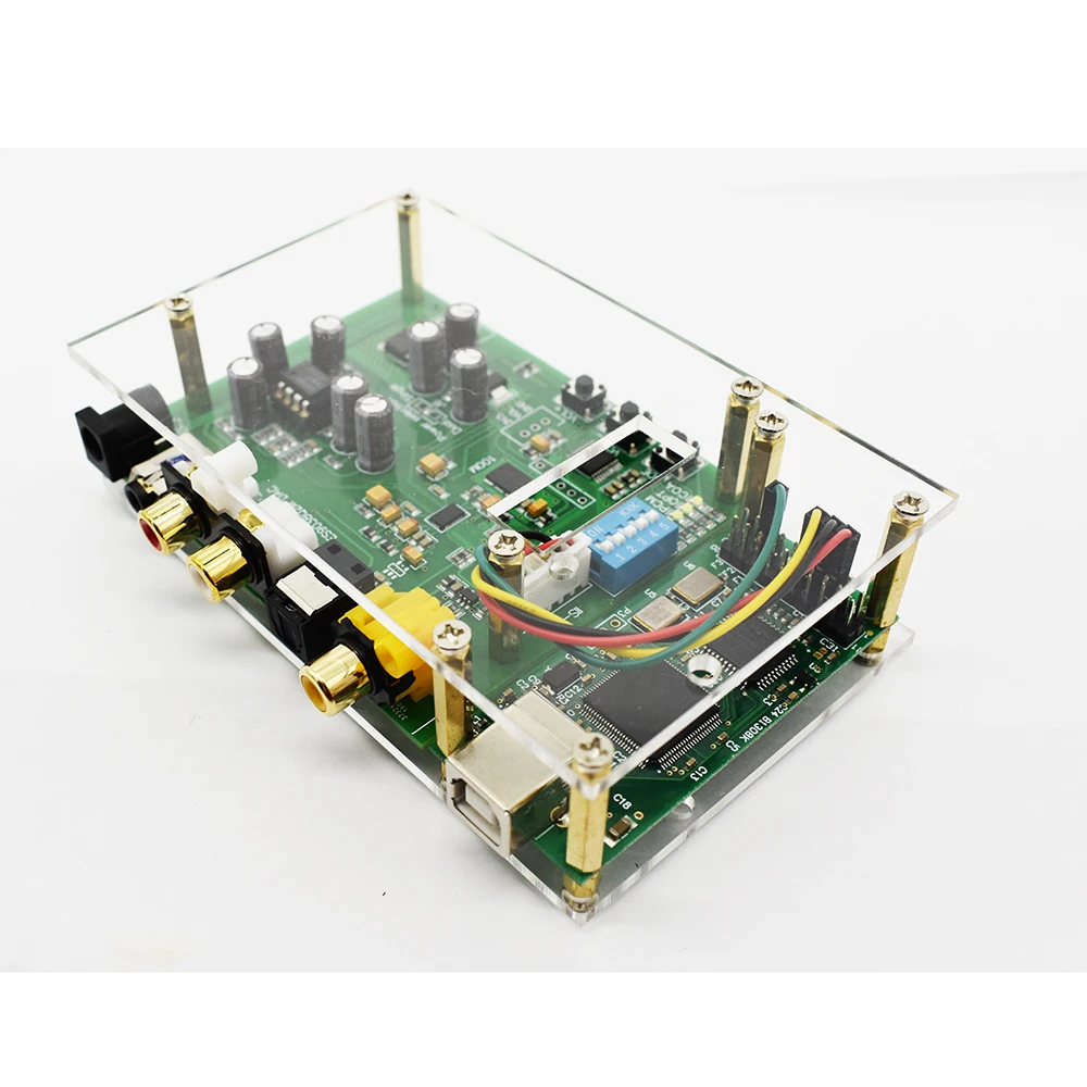 Lusya ES9038Q2M DSD I2S SPIDF декодер плата amanero USB DAC аудио усилитель с акриловым листом