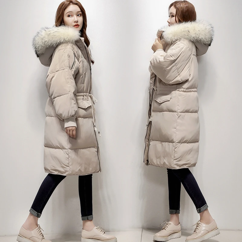 

Parkas For Women Winter Jacket 2018 Brand Women Duck Down Jackets Large Real Raccoon Fur Long Feather Winter Female Ladies Coats