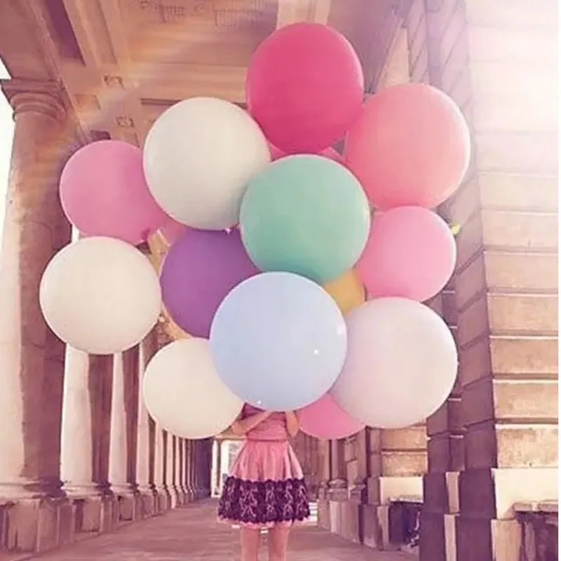 

4pcs/lot 18 Inch Round Colorful Large Thick Helium Inflable Latex Balloon Wedding Birthday Party Decoration Balloons Supplies