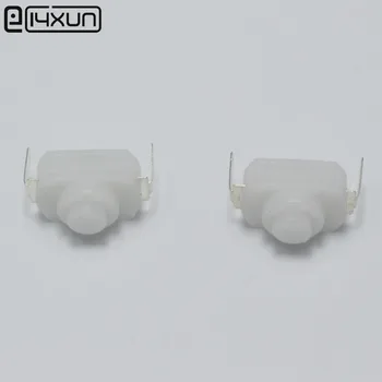 

200pcs AC 250V 1A White On Off Mini Push Button Switch for Electric Torch 2p Self-locking Curved Flashlight Switchs