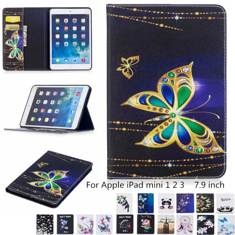 Защитный чехол с рисунком милой панды и бабочки для Apple ipad mini 1 2 3 7 9 дюйма умная