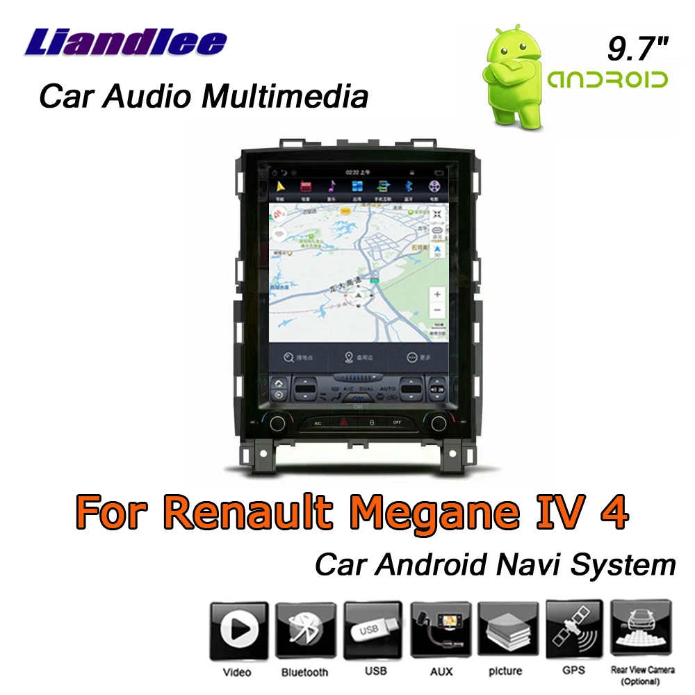 Discount Liandlee 9.7" Android For Renault Megane 4 IV 2016~2019 Stereo Video Car Vertical Screen Wifi BT GPS Map Navi Navigation System 1