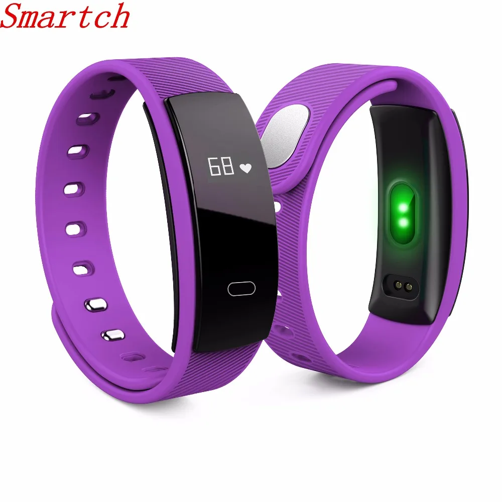 Smartch QS80 Bluetooth Cicret Bracelet Smart Wristband Heart Rate Monitor Fitness tracker for