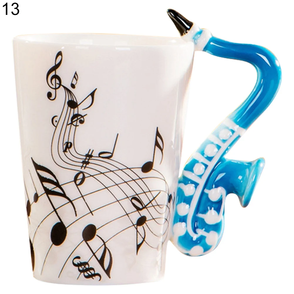 Креативная керамическая кофейная кружка для гитары, музыкальная заметка, домашний офис, посуда для напитков, модный подарок, молочный чай вода кофе, инструменты, студенческая чашка, инструмент - Цвет: 13