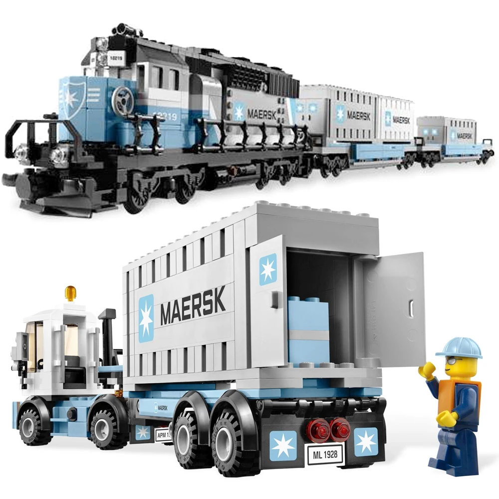 

Fit Legoness Technic 10219 Ultimate Maersk Train Set Educational 1234Pcs DIY Model Building Kit Blocks Toys Gifts Children Gifts