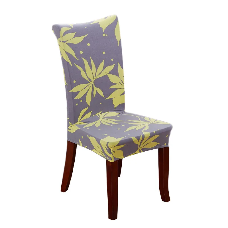 Spandex Slipcover Covers for Kitchen Chairs Leaves Home Elastic Dining Chair Cover Seat