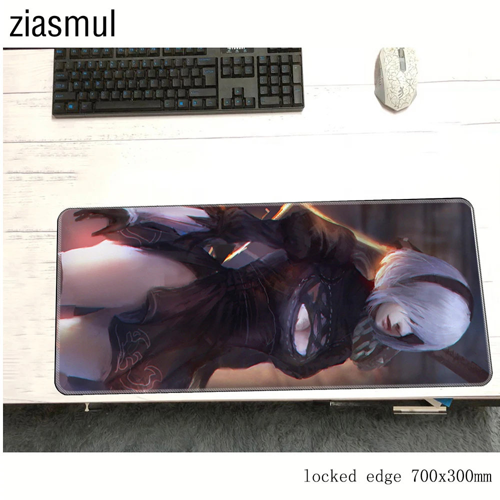 NieR Automata padmouse 700x300 мм коврик для мыши notbook компьютерный коврик для мыши с блокировкой края игровой коврик для мыши геймер для ноутбука коврики для мыши