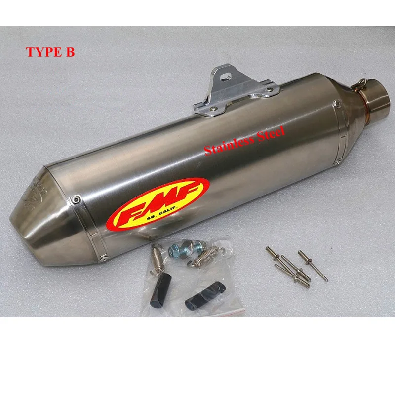 Modificado para requisitos particulares FMF motocicleta escape motocross z750 fz6 crf 230 cb400 er6n tmax500 ktm pitbike muffer