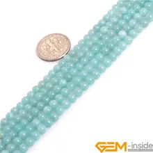 ААА класса синий Амазонит натуральные каменные бусы «сделай сам» свободная бусина для изготовления ювелирных изделий прядь 15 дюймов